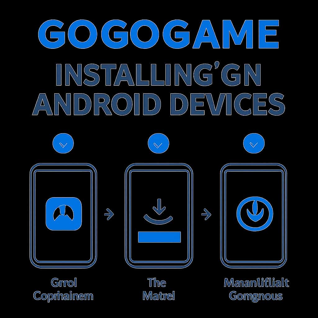 Illustrative diagram of the installation process for GogoGame on Android.