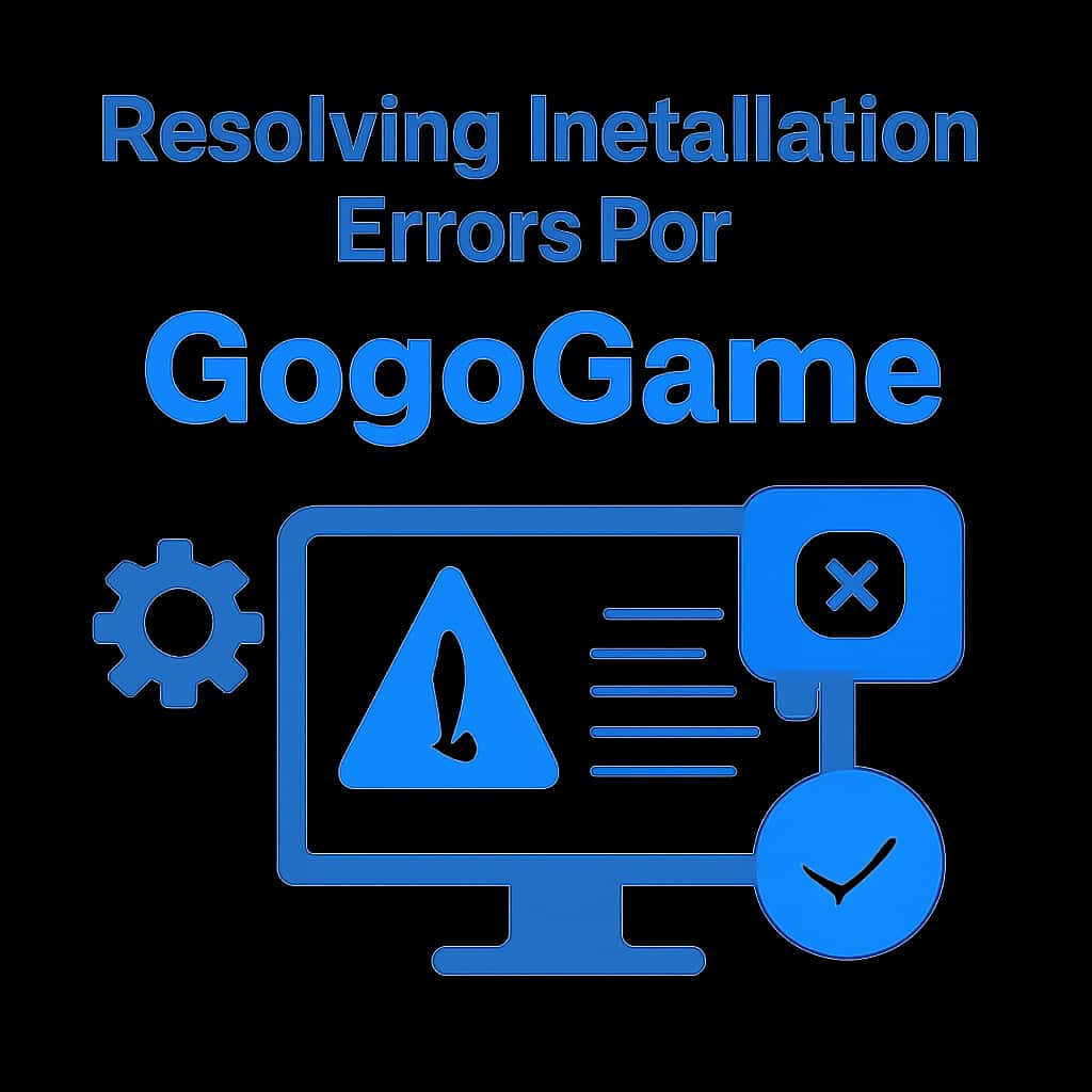 Diagram explaining the troubleshooting steps for GogoGame.